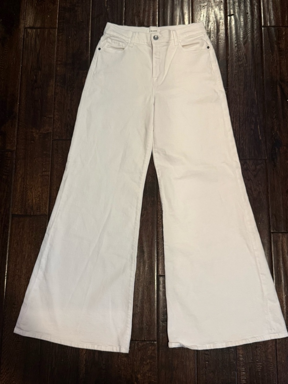 Frame Denim White Le Palazzo Wide-Leg High-Rise Jeans 29 - Picture 2 of 7